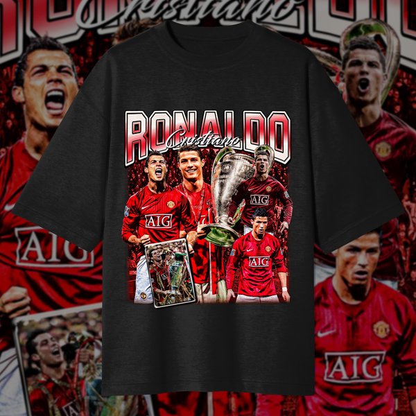 Retro Vintage 90S Graphic Cristiano Ronaldo Inspired T-Shirt, Soccer T-Shirt-image