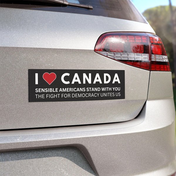 I Love Canada Car Magnet, Bumper Magnet, Magnet, Anti Trump Magnet-image