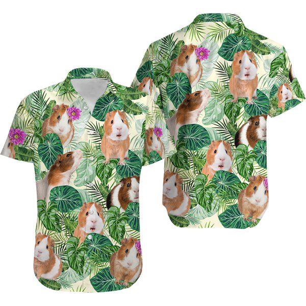 Guinea Pig Hawaiian Shirt, Guinea Pig Lovers Gift, Hawaiian Shirt-image