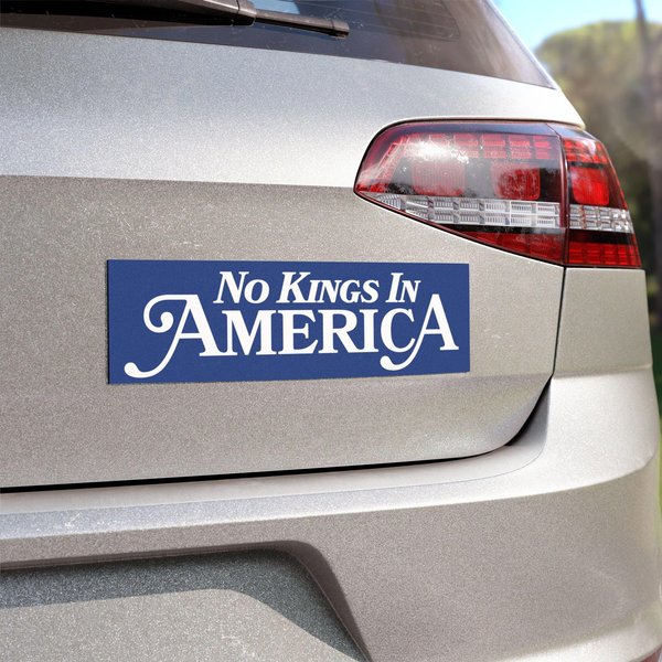No Kings In America Bumper Magnet, Bumper Magnet, Anti-Trump Bumper Magnet-image