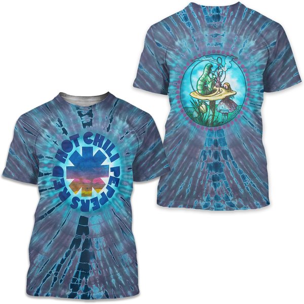 Red Hot Chili Peppers Store Rhcp X Freaktopia Tie Dye Shirt Ocean-image