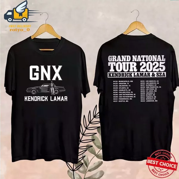 Hot Grand National Tour T-Shirt, Kendrick Lamar Tour 2025 Fan,Kendrick Lamar Gnx-image