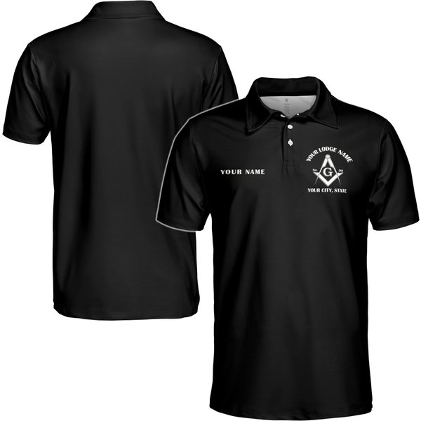Personalized Master Mason Masonry Men's Polo Shirt-image
