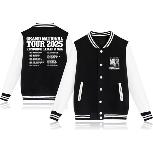Kendrick Lamar Sza Grand National Tour 2025 Baseball Jacket-image