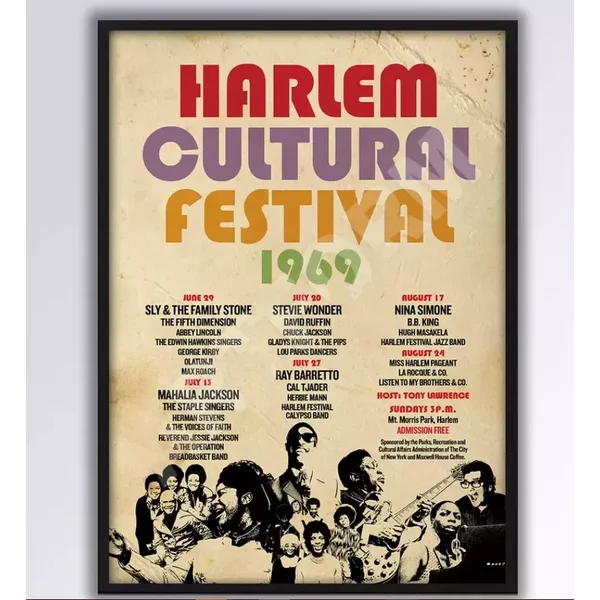 Poster Vintage 1969 - Harlem Cultural Festival 1969 Tour Poster, Gift For Fans-image