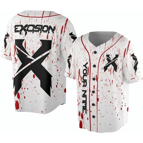 Custom Name Excision Dj Music Baseball Jersey, Dj Live World Tour 2023 Shirt-image