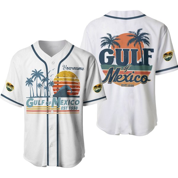 Custom Gulf Of Mexico Forever Baseball Jersey Shir-image