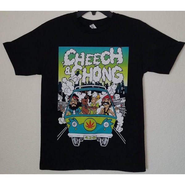 New Cheech & Chong W Scooby Doo And Shaggy T-Shirt, Funny Trendy Shirt-image