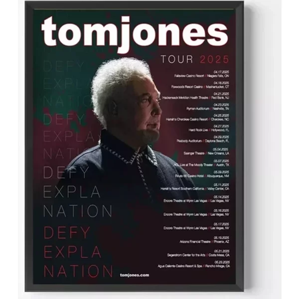 Tom Jones Defy Explanation Tour 2025 Poster - Poster-image