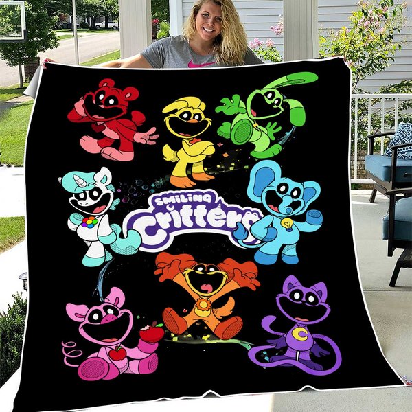 3D Cartoon Catnap Dogday Printed Children's Blanket,Fashion Soft Cozy Living Room Bedroom Sofa Bed Travel Blanket Birthday Gift-image