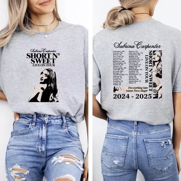 Sabrina Carpenter Short N' Sweet Live On 2024 - 2025 Tour T-Shirt-image