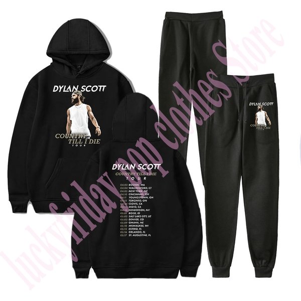 Dylan Scott Country Til I Die Tour Hoodie Jogger Set-image