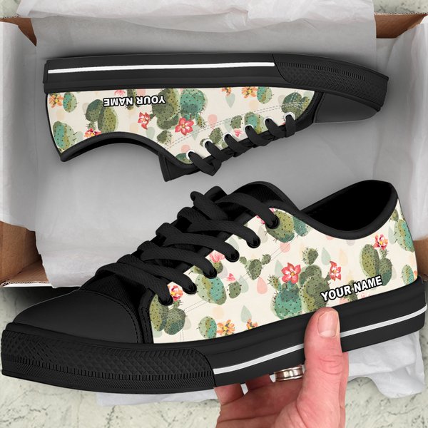 Personalized Cactus Women's Low Top Sneakers
