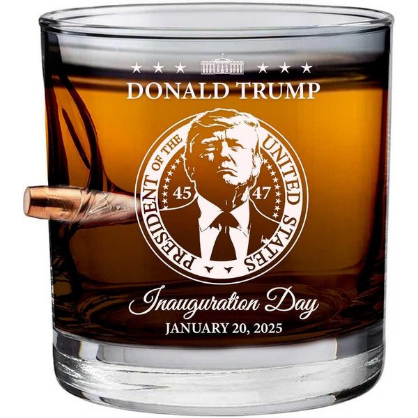 Bulletproof Trump Inauguration Whiskey Glass-image