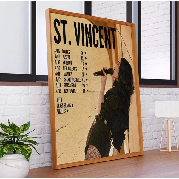 St. Vincent Tour 2025 Poster Decor Art Print 18X24 24X36-image