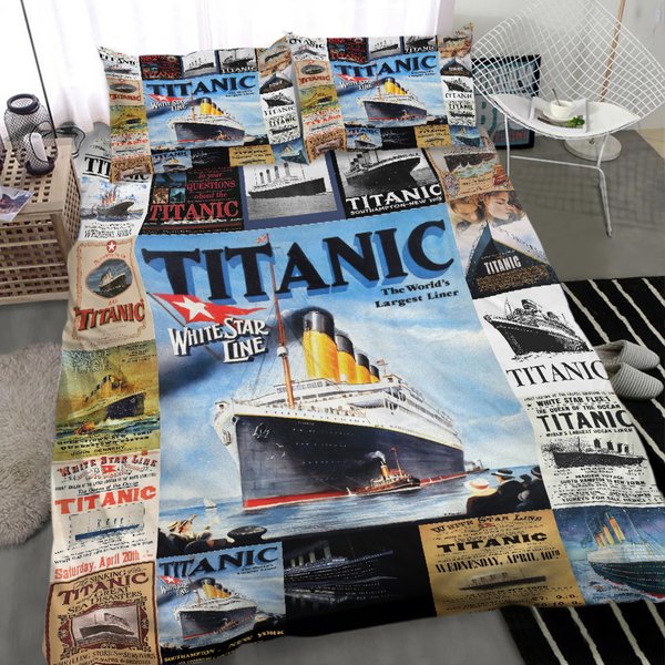 Titanic V1 Quilt Duvet Cover Bedding Set-image