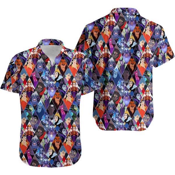 Villain Characters Hawaiian Shirt, Villain Queen Summer Shirt-image