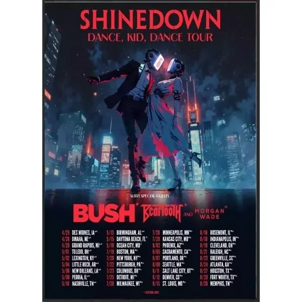 Shine Down Dance, Kid, Dance Tour 2025 Poster,-image