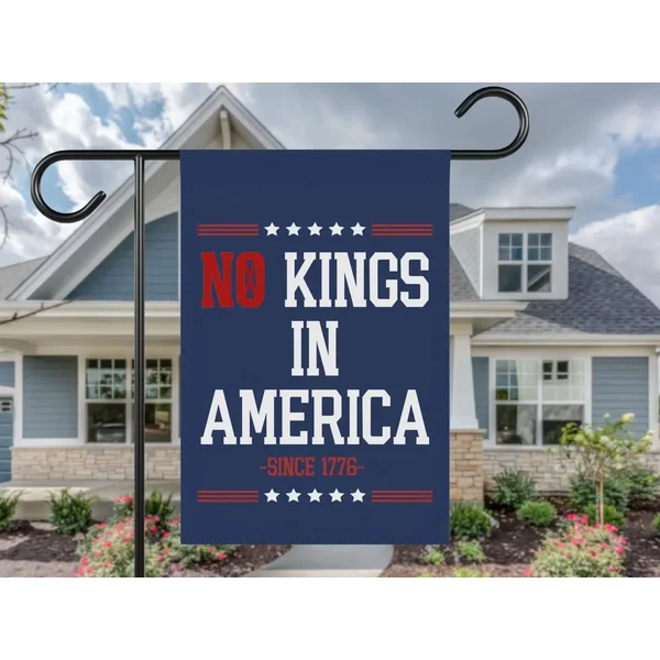 No Kings In America House Flag, Trump Yard Garden Flag, Protect Democracy