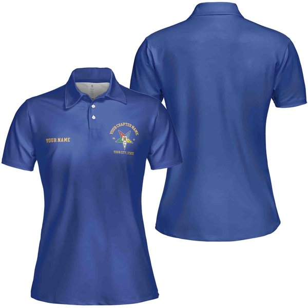 Personalized Order Of The Eastern Star Oes Women's Polo Shirt-image