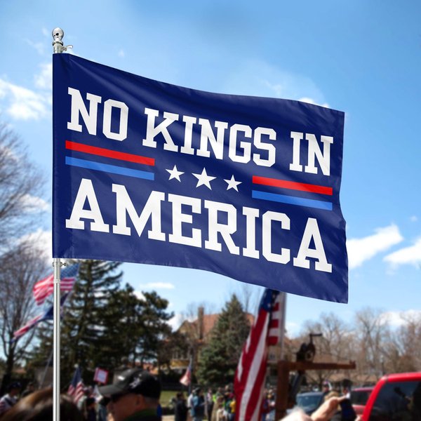 No Kings In America Flag, Anti-Trump Flag, Protest Flag, Democracy Flag-image