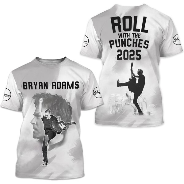Bryan Adams Roll With The Punches 2025 ! Shirt 3D ! Tour 2025-image