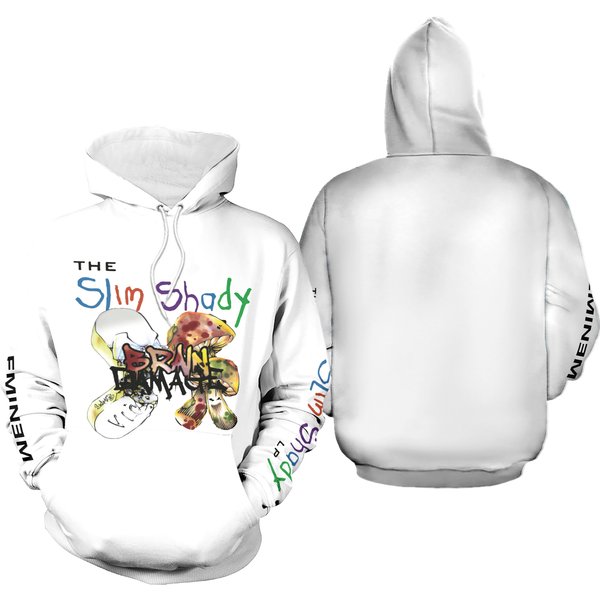 Eminem Braind Damage Slim Shady Hoodie Unisex 3d