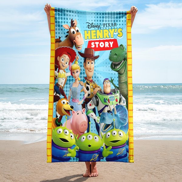 Personalized Toy Stories Beach Towel, Lightyear Towels-image