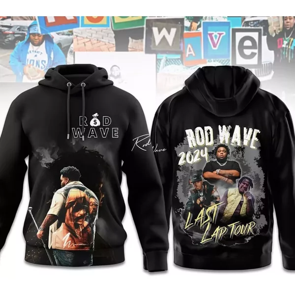 2024 Rod Wave The Last Lap Tour 3D Hoodie-image