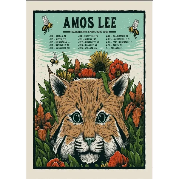 Poster Amos Lee Transmissions Spring Tour 2025 Poster-image