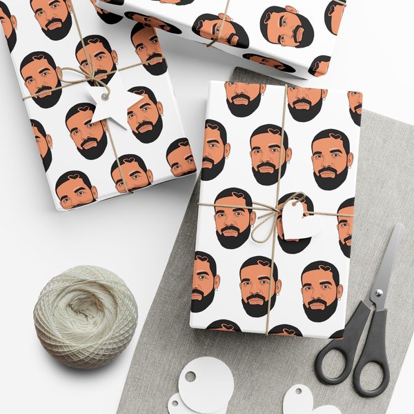 Drake Rapping Paper | Birthday Wrapping | Gift Wrap | Christmas Wrapping Paper | Drake Lover Boy Era-image