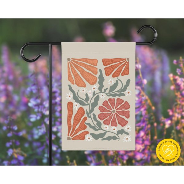 Subtle Anti-trump Garden Flag, Boho Floral Political Yard Banner