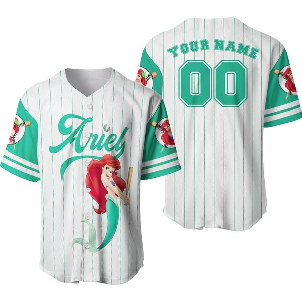 Little Mermaid Jersey Shirt, Little Mermaid Baseball Jersey-image