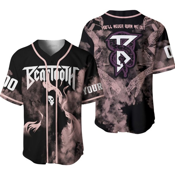 Personalized Beartooth You’Ll Never Burn Me Out Baseball Shirt-image