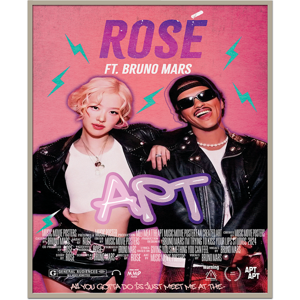 Apt- Ros Ft. Bruno Mars Music Movie Poster-image