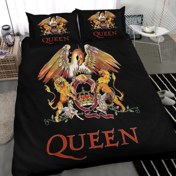 Queen Music Rock Band King Bed Cover Set. British Rock Band-image