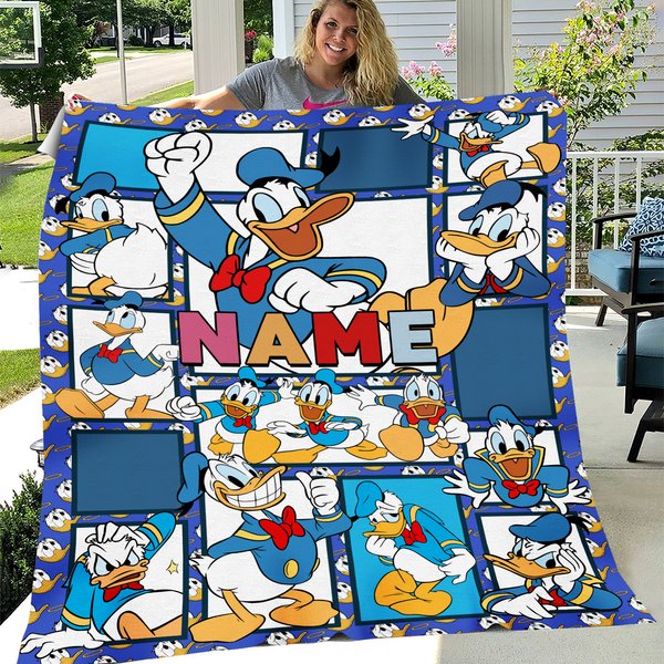 Personalized Duck Fleece Blanket, Duck Blanket-image