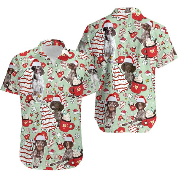 German Shorthaired Pointer Christmas Hawaiian Shirt-image