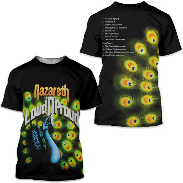 Nazareth Loud 'N' Proud Album Cover Aop 3D T-Shirt-image