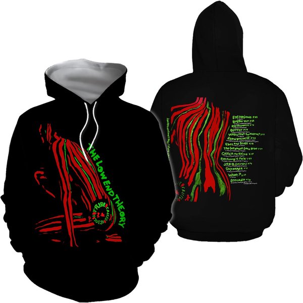 3D Hoodie, A Tribe Called Quest The Low End Theory Album Cover Hoodie-image