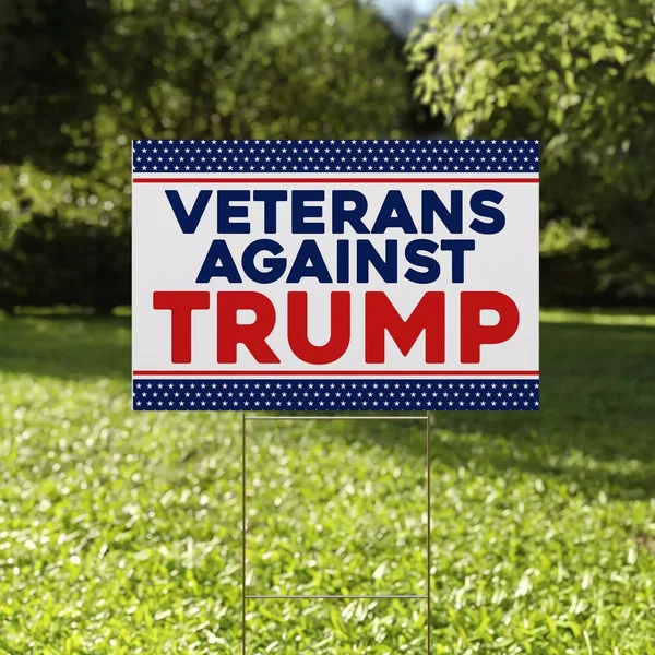 Veterans Against Trump Presidential Election 2025 Anti Trump Yard Sign-image