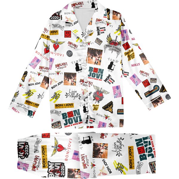 Bon Jovi Pajamas Set, Pajamas Set, Bon Jovi Holiday Pyjamas Set-image