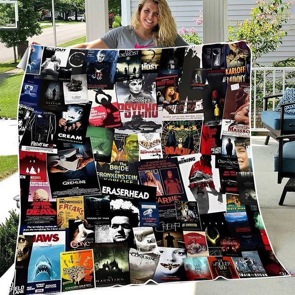 100 Best Horror Movies Of All Time Fleece Blanket