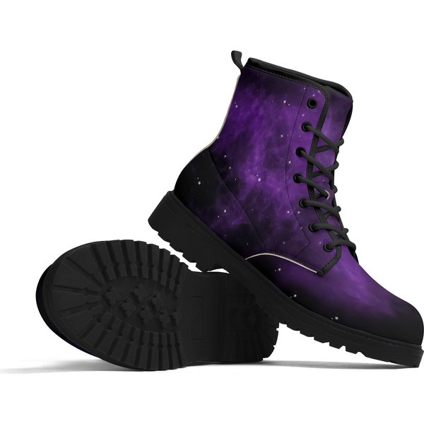 Purple Canvas Boots - Galaxy | Purple Boots For Women