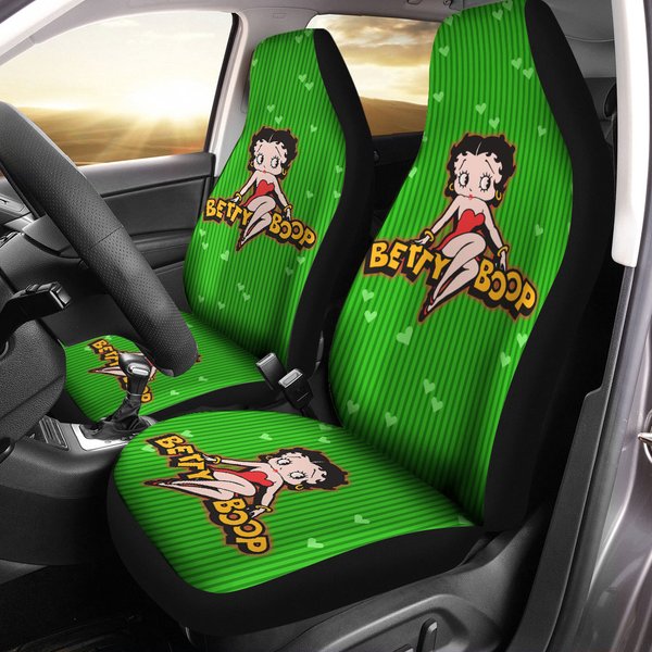 Betty Boop Hearts Cartoon Car Seat Covers-image