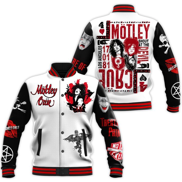 MöTley CrüE Music Baseball Jacket For Fan-image