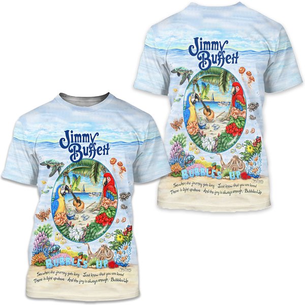 Jimmy Buffett Margaritaville Bubbles Up 3D Shirt-image