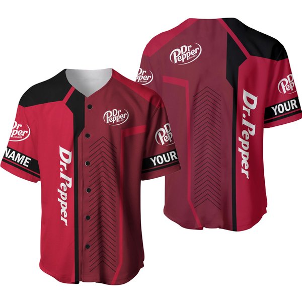 Personalized Dr Pepper Jersey, Dr Pepper Lovers Baseball Jersey-image