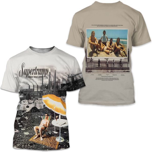 Supertramp Crisis What Crisis Album Cover Fan Aop 3D T-Shirt-image