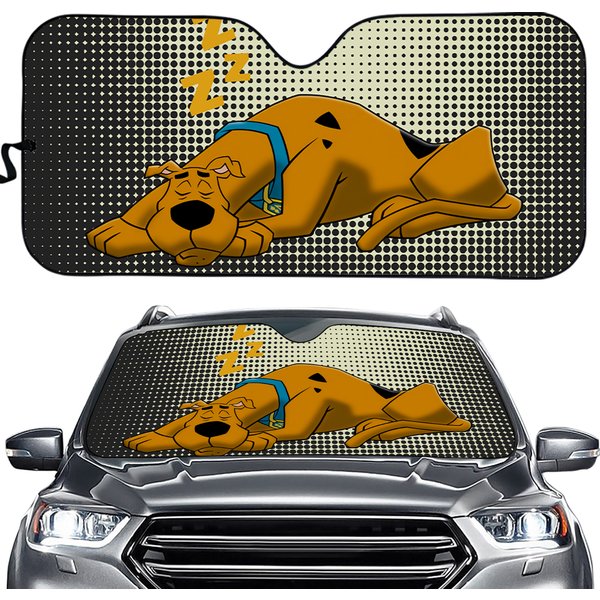 Scooby Doo Car Auto Sun Shade, Scooby Doo And Friends Car Windshield Sunshade-image